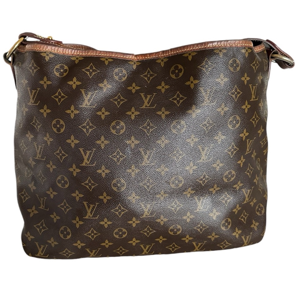 LOUIS VUITTON Delightful MM Brown Monogram Canvas Hobo Bag Discontinued